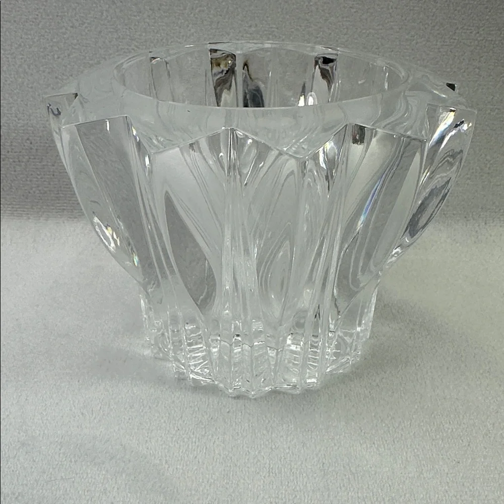 Mikasa Crystal Votive Glass Decorative Sigma Candle Holder